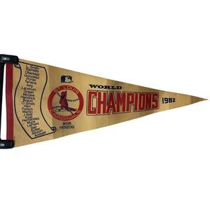 Vintage 1982 St Louis Baseball Cardinals World Series Champions Pennant